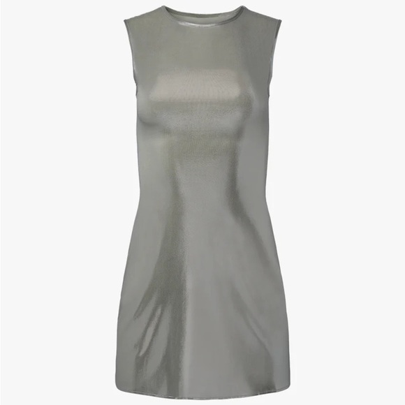 WeWoreWhat Silver Metallic Mini Dress NWT Medium - Picture 2 of 8